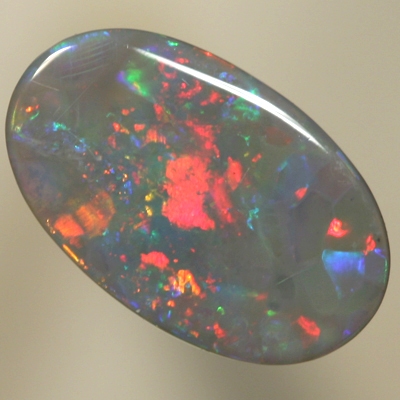 SOLID SEMI BLACK OPAL Sparkles of red hightlighted by green and blue